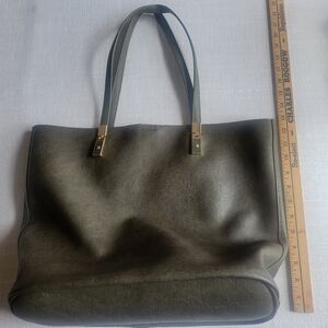 Sasha ÷ Sofi Olive Green Tote Bag with Gold Accents, Matchimg Handbag